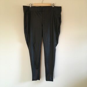 Torrid Black Full Length Signature Waist Faux Leather Legging Plus Sz 3 Stretch